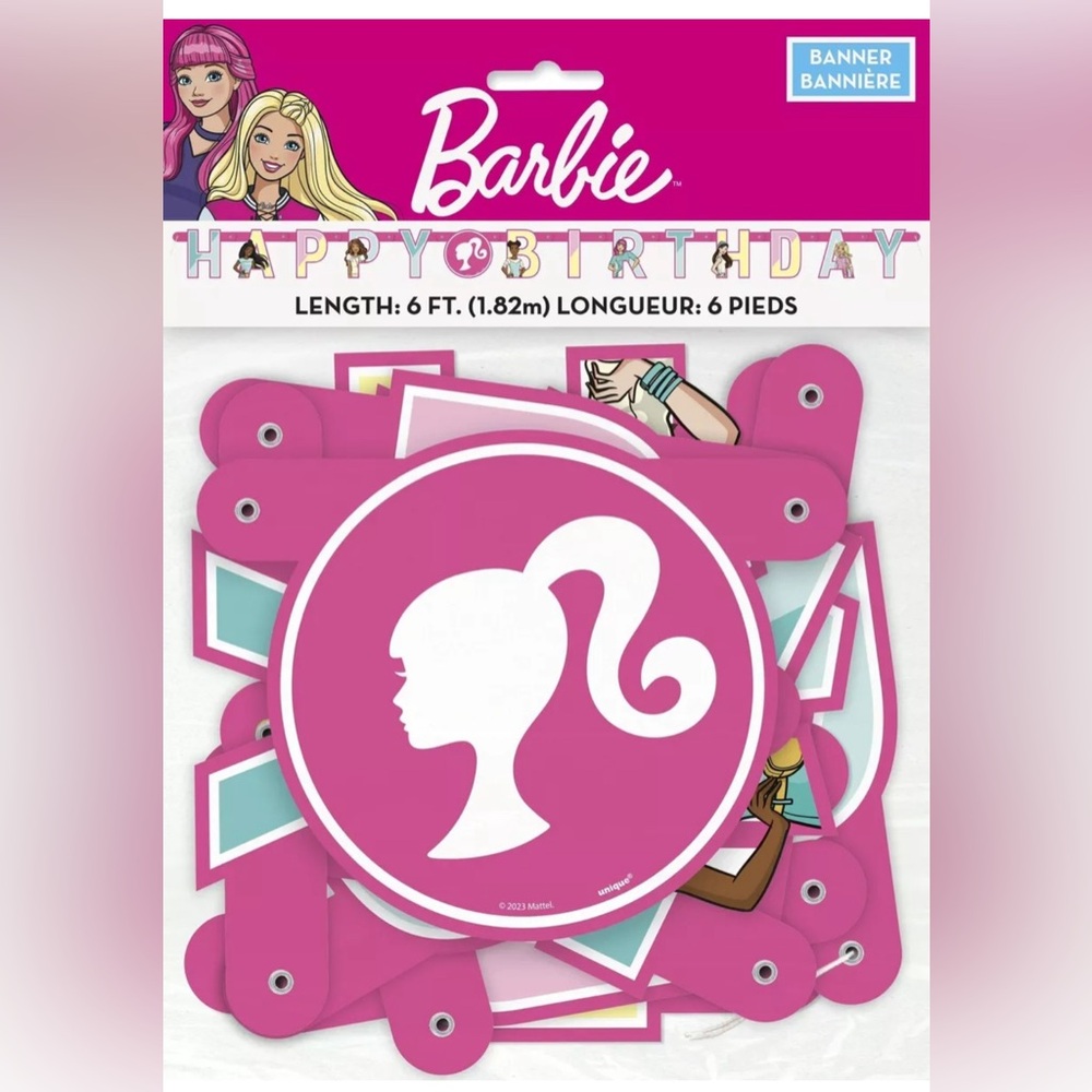 Barbie™ & Friends Party Happy Birthday Jointed Banner - Brand New